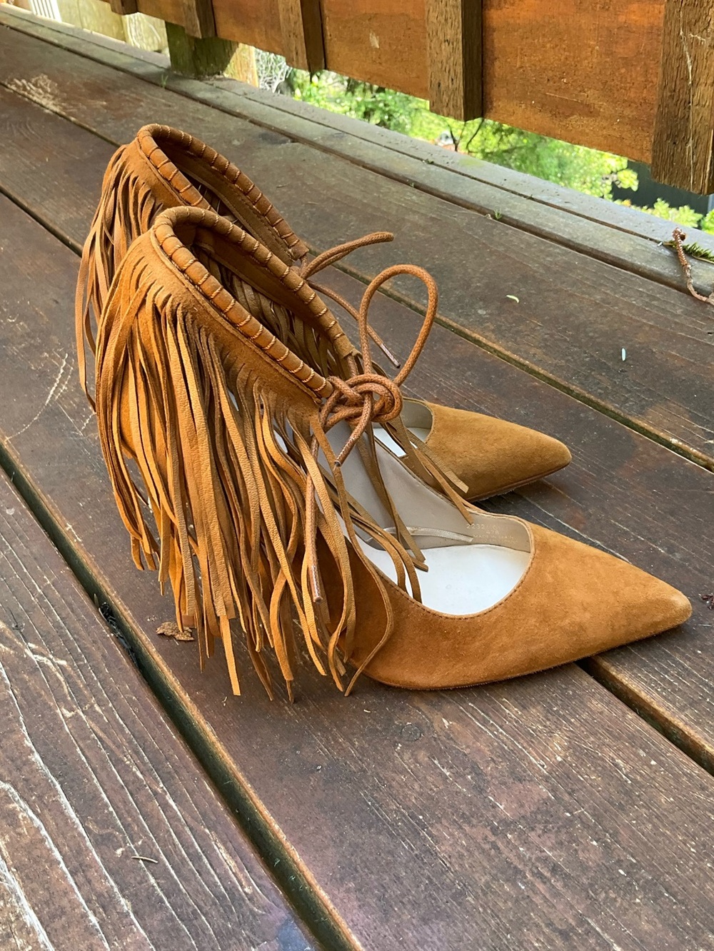 Zara Fringe Heels